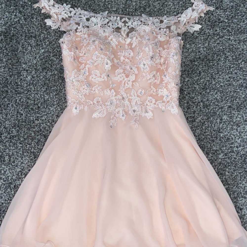 pink lace dress